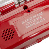 Closeup of red sigma smart+guard call point cover flush mounted red without sounder showing 'In case of fire lift cover break glass' text