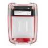 Back view of sigma smart+guard call point cover surface mounted red without sounder showing clear and red plastic parts