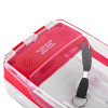 Closeup of smart+guard call point cover red surface mounted with sounder showing red cover and clear protective casing