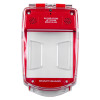 smart+guard call point cover red surface mounted waterproof shown from the front with clear protective lid and red frame