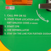 DefibSafe2 Defibrillator Cabinet close up showing instructions