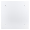 Plain white rectangular mounting plate with two keyhole‑shaped top holes and two circular bottom holes.