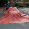 bridgehill single use car fire blanket deployed flat covering a large area outdoors