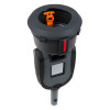 testifire xtr2 detector tester head shown with a black heat adaptor attached, angled to display its front and top features