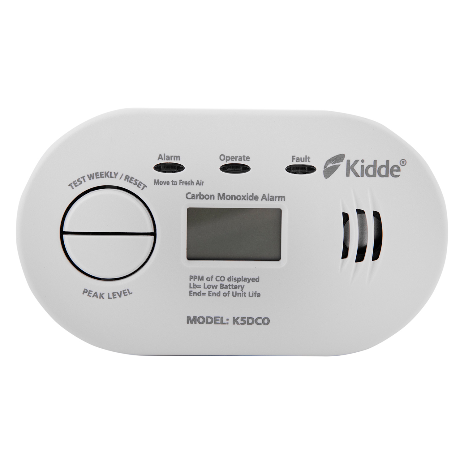Carbon Monoxide Alarm (Digital Display) - Kidde K5DCO