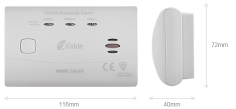 Kidde Fyrnetics Carbon Monoxide Detector Alarm Ultra Long Life 10LLCO 