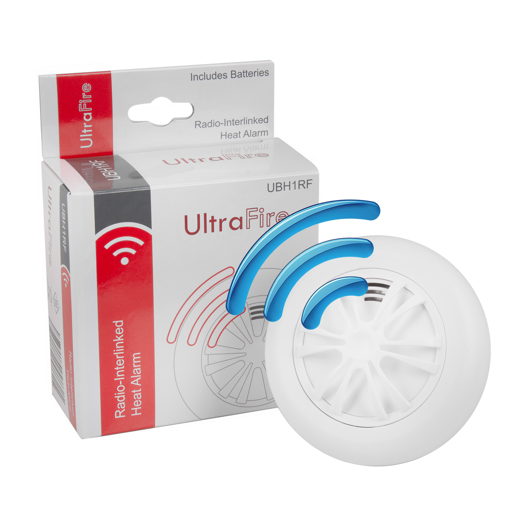 UltraFire UBH1RF Radio-Interlinked Battery Powered Wireless Heat Alarm