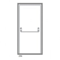 This diagram shows a standard configuration on a single fire door