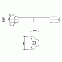 Dimensions of the 1 point locking Touchbar