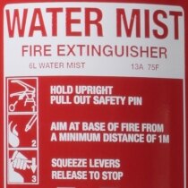 6ltr Water Mist </br>Fire Extinguisher 