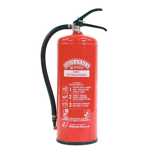 6ltr Water Fire Extinguisher with Additive - Britannia