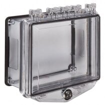 Surface mounted polycarbonate cover with exterior key lock