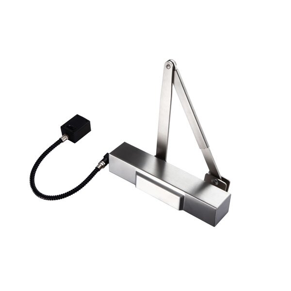 Door closer with square cover