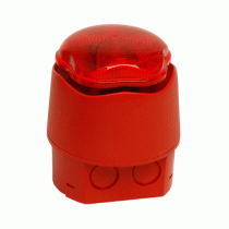 Red Banshee Excel Lite Sounder with Xenon Beacon - Red Lens, Deep Base