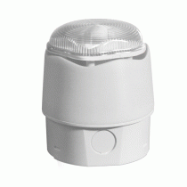 White Banshee Excel Lite Sounder with LED Beacon - Clear Lens, Deep Base