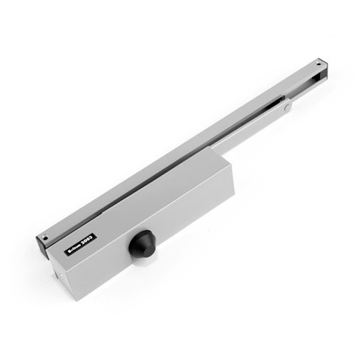 Briton 2003T Overhead Door Closer with Track Arm - Silver Finish