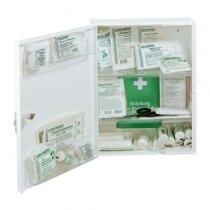 The Leina Cura first aid cabinet has adjustable shelves and two door trays