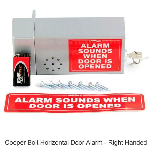 Cooper Bolt Horizontal Door Alarm - right handed version