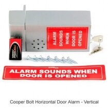 Cooper Bolt Horizontal Door Alarm - vertical version