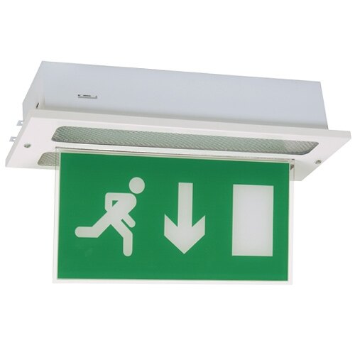 FMPR/ST - Recessed Slimline Fire Exit Sign With Self-Test