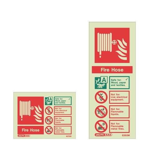 Photoluminescent Fire Hose Signs