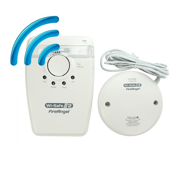 FireAngel W2-SVP-630 Radio-Interlinked Strobe and Vibrating Pad for the Deaf and Hearing Impaired