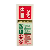 Extinguisher Sign - P50 Wet Chemical (Elec) - 200 x 80mm