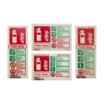 Photoluminescent Foam Fire Extinguisher Signs