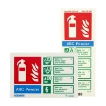 Photoluminescent Powder Fire Extinguisher Signs