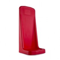 Single rotationally moulded stand in red side view