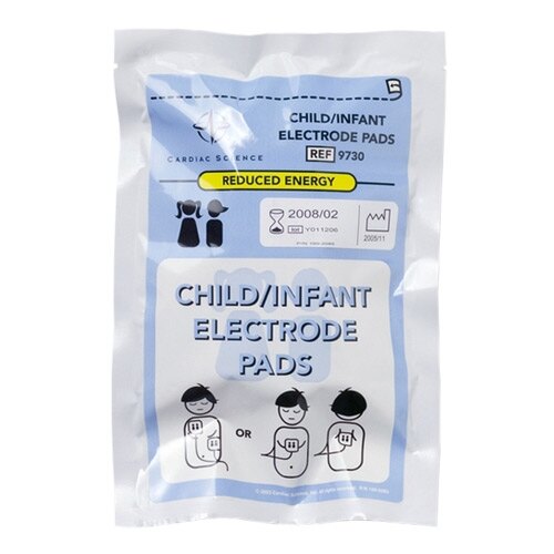 Defibrillator pads for children - packaged