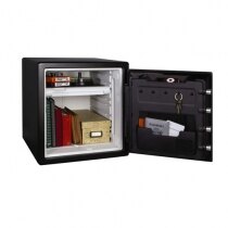 Sentry SFW123FTC features key hooks and storage pocket on the inside of the door