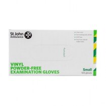 St John Ambulance Disposable Powder-Free Vinyl Gloves - Small