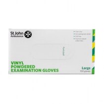 St John Ambulance Disposable Powdered Vinyl Gloves - Large