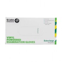 St John Ambulance Disposable Powdered Vinyl Gloves - Extra Large