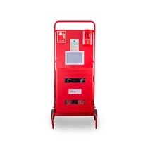 Site Stand with Waterproof Extinguisher Cabinet and Push Button Site Alarm