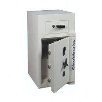 Deposit drawer and main door are locked separately for extra security