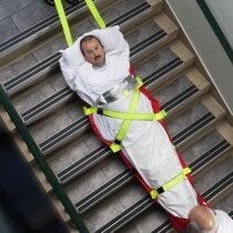 The AlbacMat flexible stretcher can be used for vertical and horizontal evacuations