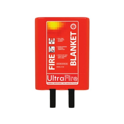 UltraFire branded fire blanket, Uk manufactured, supplied in a pod case