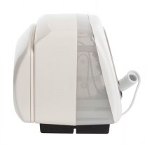 A side profile view of the acoustically activated pillow alarm