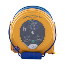 Defibrillator remains highly visible at all times