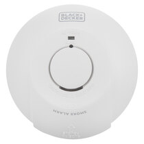 BLACK+DECKER Mains Smoke Alarm with 9V Battery Backup