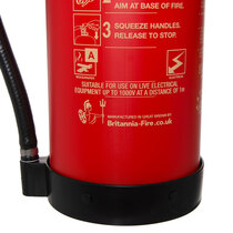 Extinguisher ratings: 34A, 13B* and electrical equipment up to 1000 Volts