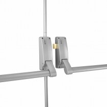 Briton 377 Double Door Panic Bar Set with Latch & Bolt