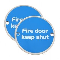 Briton Metal Fire Door Keep Shut Signs