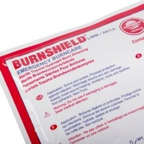 Saturated with Burnshield® Hydrogel cooling agent