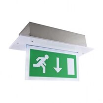 Single-Sided Recessed LED Fire Exit Sign - Calabor EX