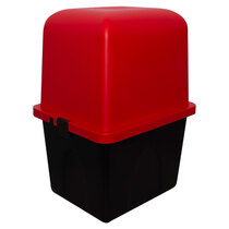 Features a highly visible, scratch resistant, matte red finish
