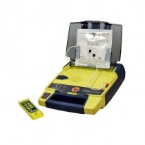 The trainer is supplied with adult trainer electrode pads and a remote control