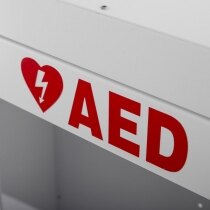 Helps to define the correct storage location of the defibrillator